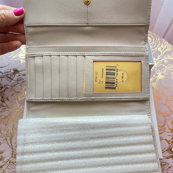 DOONEY & BOURKE Ecru Florentine Checkbook Organizer - Picture 3 of 6